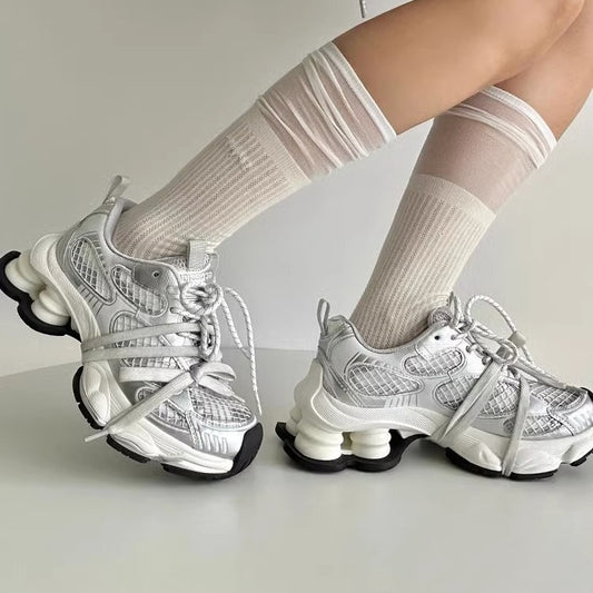 Women's Lin Yun Platform Dad Spring Mesh Breathable Height Women's Sports Shoes