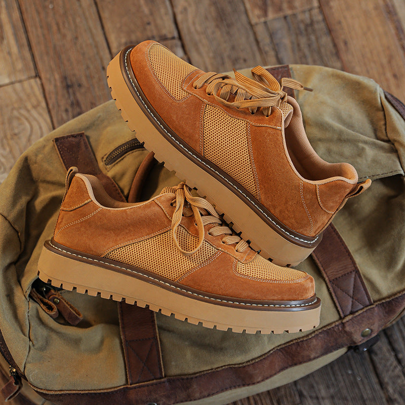 Men's Retro Style Worker Outdoor Leisure Board Fleece-lined Warm Boots