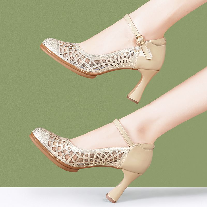 Women's Authentic Hollow Out Mesh Performance High Diamond Women's Fashion Shoes