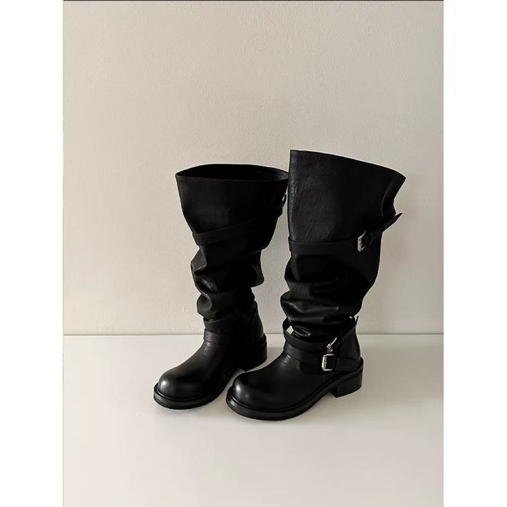 Super Large Tube Circumference Mid Pile Style Classic Heels