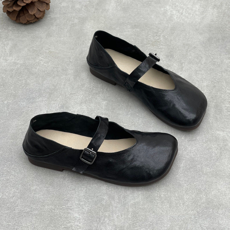 Women's Round Toe Mary Jane Flat Spring Men's Shoes