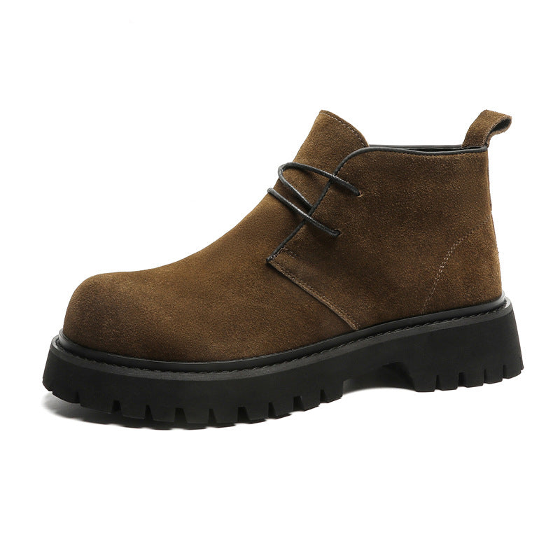 Men's Commuting Trend Korean Fashion Suede Trendy High Top Men's Martin Boots