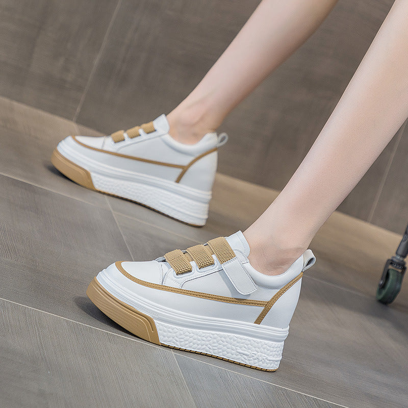 Women's Comfortable Platform Height Increasing Insole Magic Sneakers