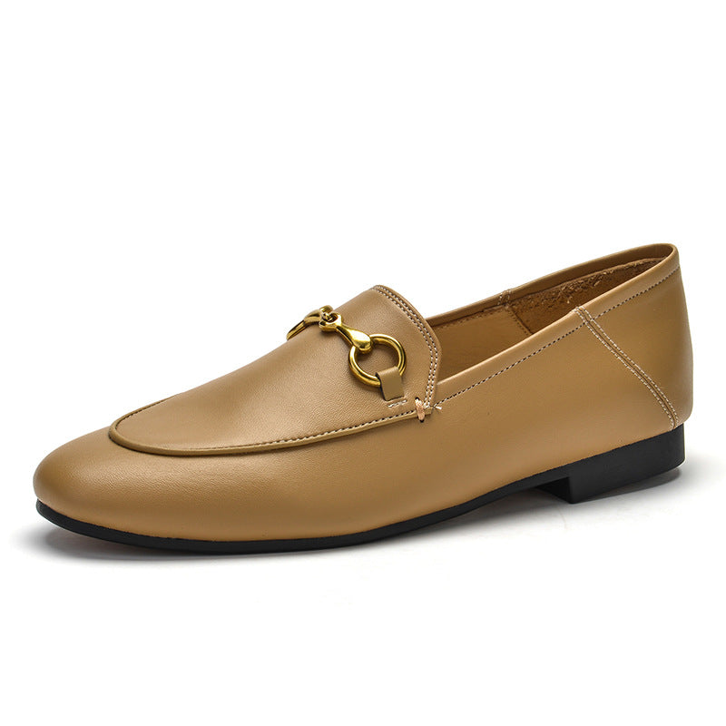 Women's Buckle Flat Slip-on Authentic Pumps Plus Loafers