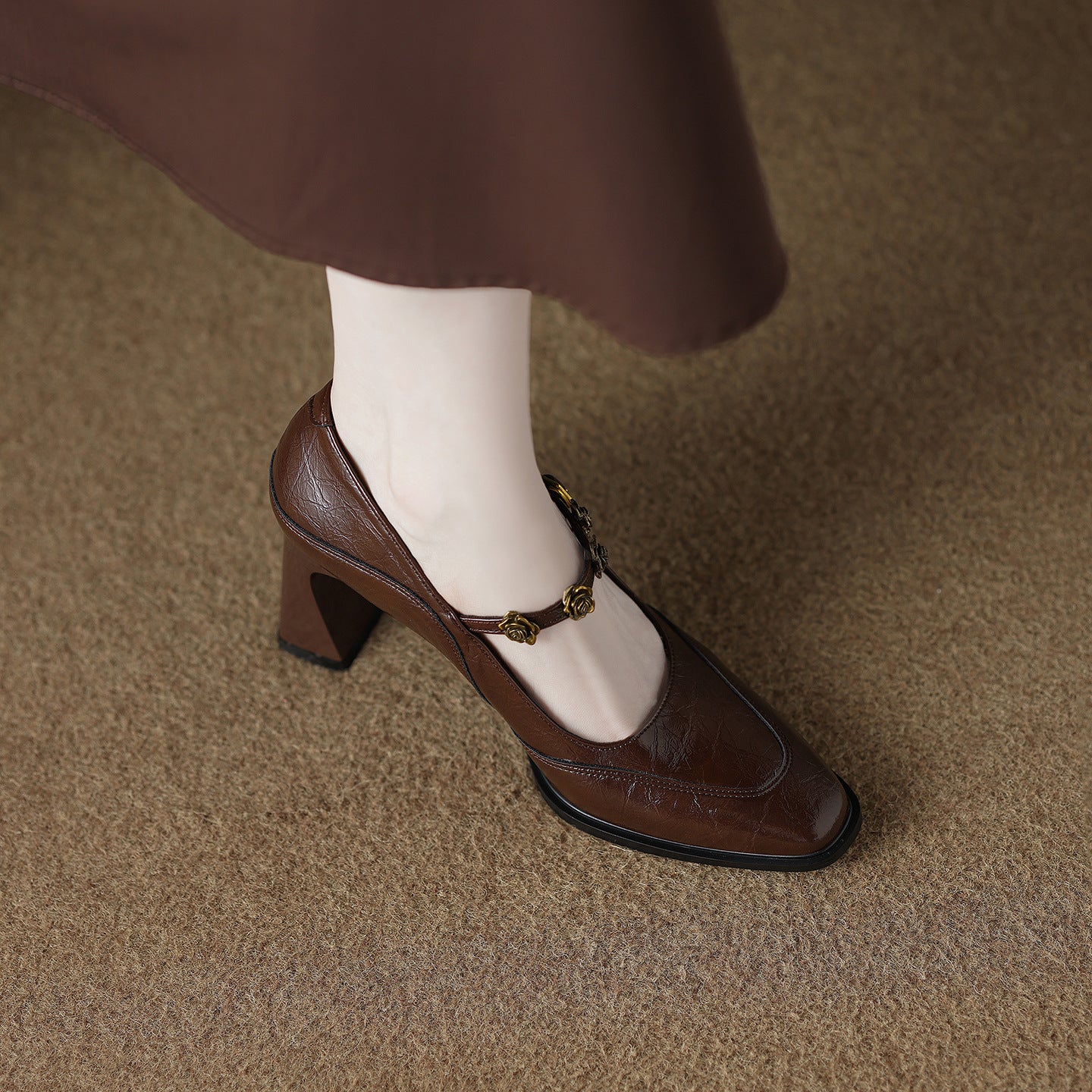 Women's Version Western Style High French Pumps Vintage Women's Casual Shoes