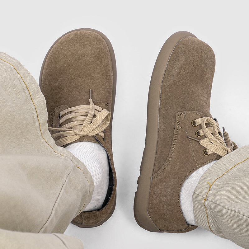Winter Suede American Retro Derby Flat Sneakers