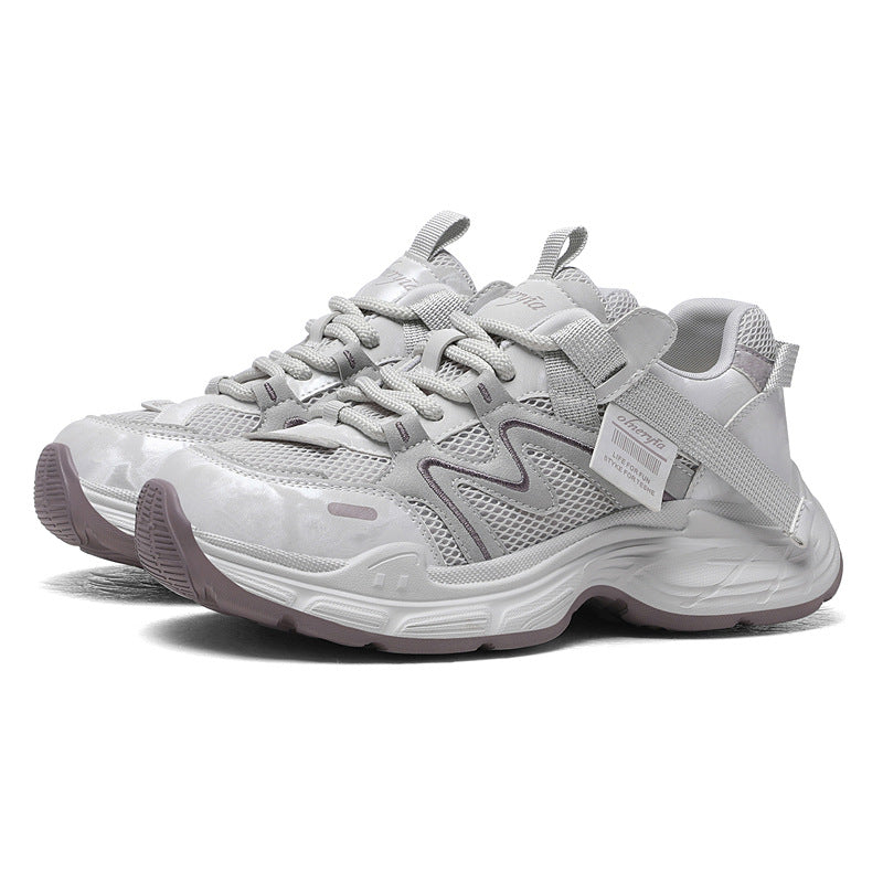 Women's Thick Bottom Height Increasing Spring Mesh Breathable Daily Women's Sports Shoes
