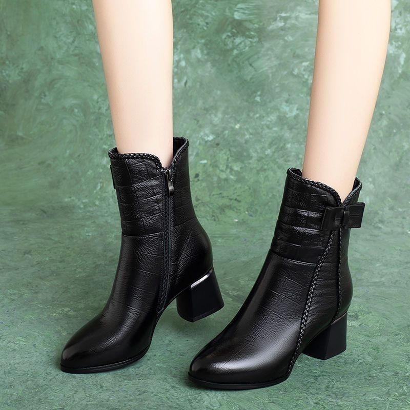 Women's & Men's Real Soft Short For Chunky Martin Veet Padded Western Women's Leather Boots