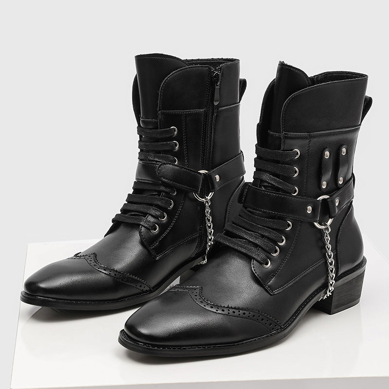 Men's British Style Ugly Frye High Denim Men's Martin Boots