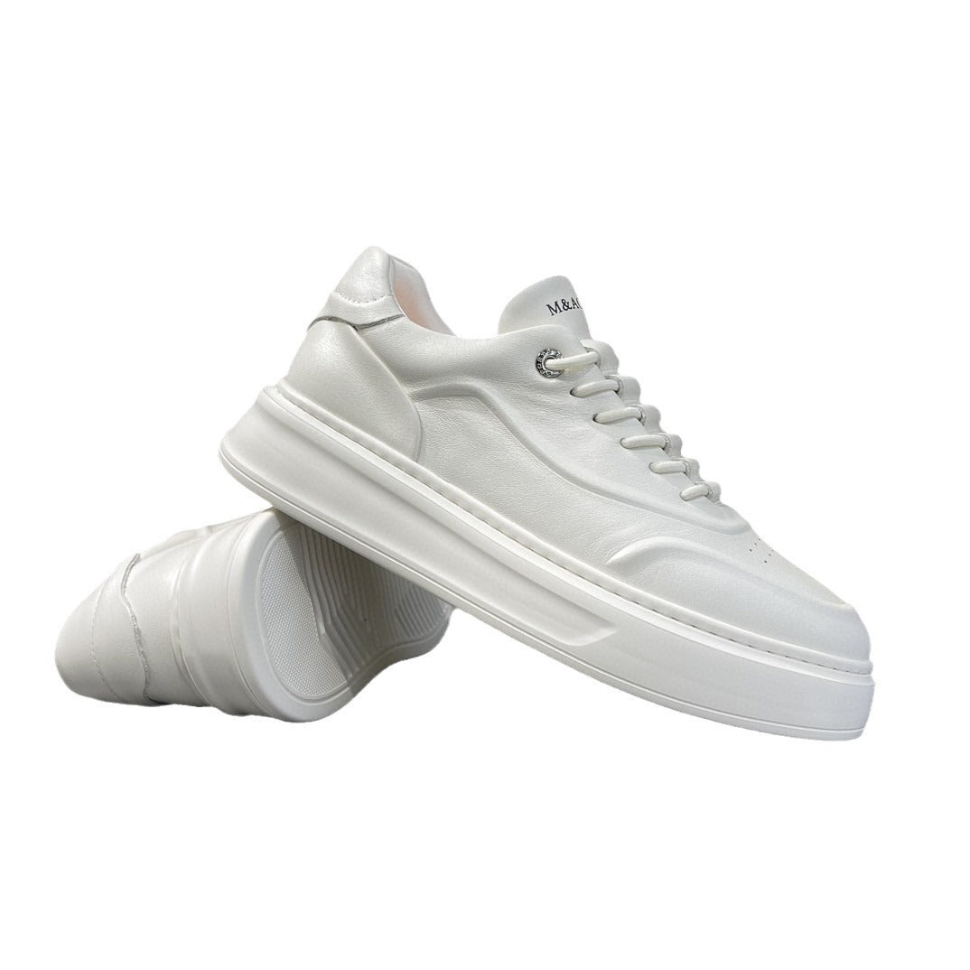 Men's Boys Trend Versatile Slip-on White Fashion Top Layer Men's Sports Shoes