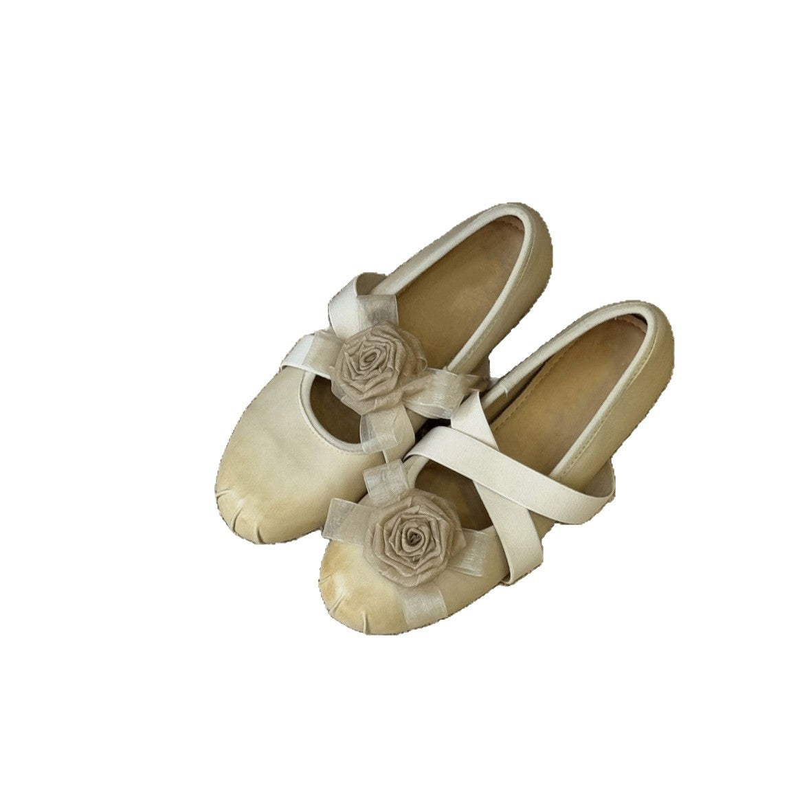 French Flat Flower Mandarin Duck Shallow Mouth Pumps Female Summer Women's Fashion Shoes