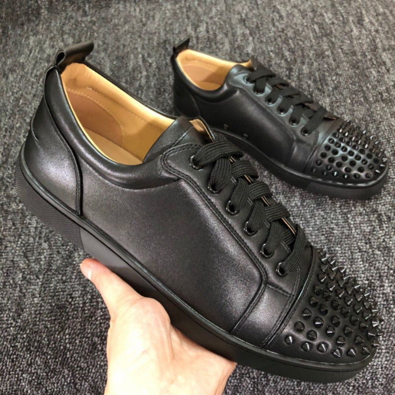 Men's Bottom Low Top Couple Trend Rivet Lace Men's Shoes