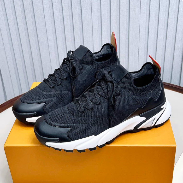Men's Round Head Thick Bottom Mesh Slip On Men's Sports Shoes