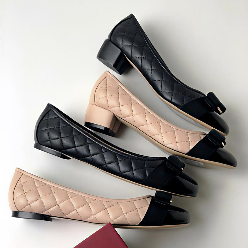 Women's Mary Jane Chunky Pumps High-grade Commuter Genuine Soft Kitten Not Women's Fashion Shoes