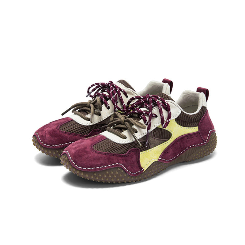Women's Net Face Color Matching Soft Bottom Sports Casual Shoes