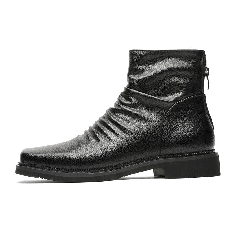 Men's British Style Back Zipper Fashionable Chelsea Men's Martin Boots