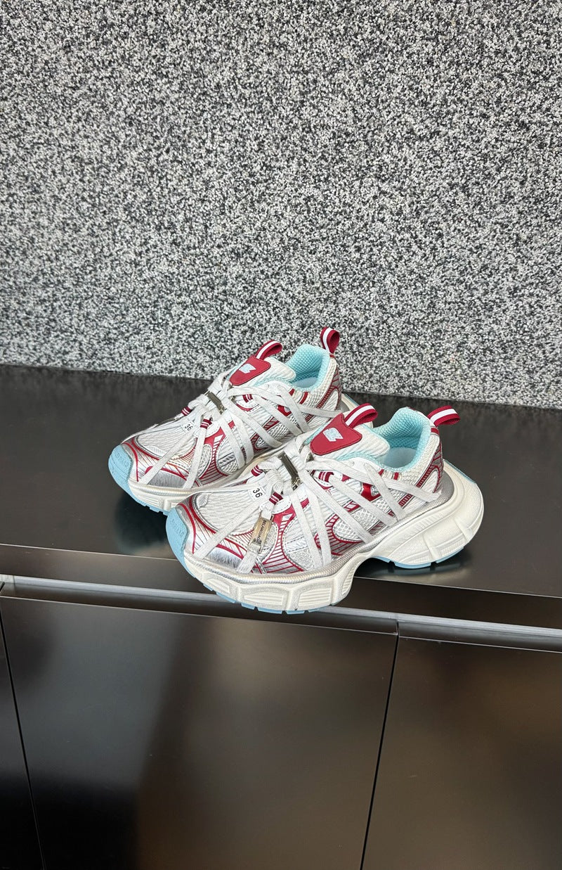 Women's Dad Super Popular Tail Metallic Thick-soled Women's Sports Shoes