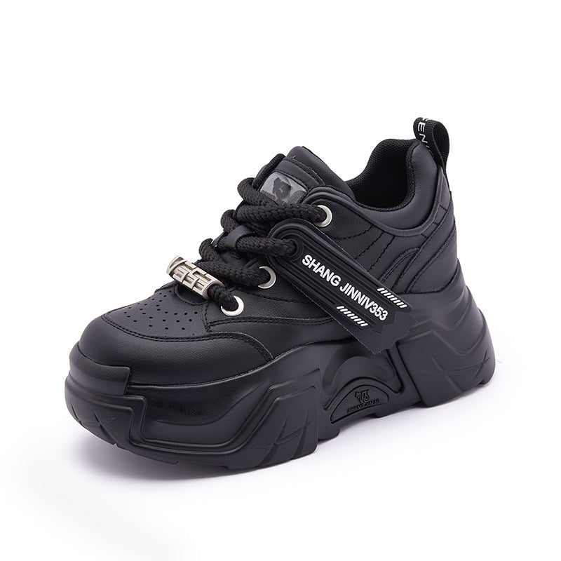 Women's European Goods Platform Dad Trendy Spring Small Height Women's Sports Shoes
