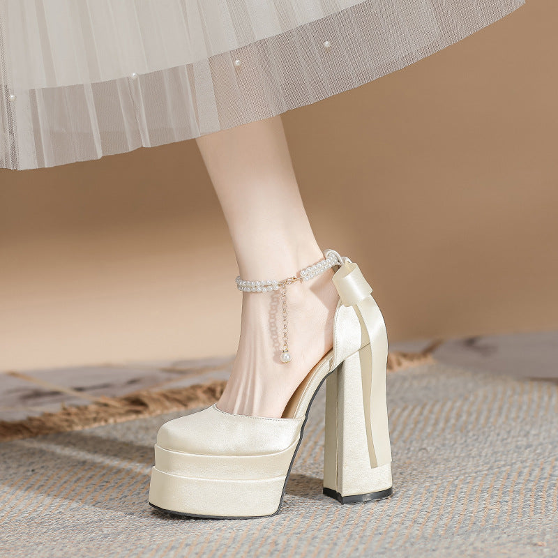 Women's Platform Wedding With Toe Box Small Size Super High Women's Fashion Shoes