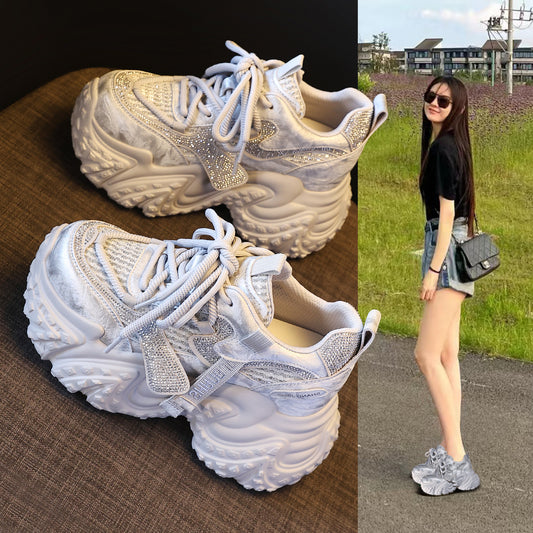 Women's Platform Height Increasing Insole Fashionable Dad Spring Casual Shoes