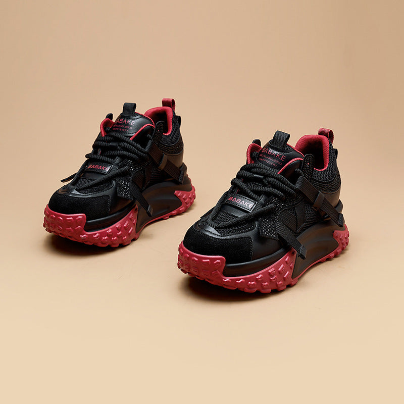 Women's Height Increasing Insole Dad Outer Wear Thick Sports Casual Shoes