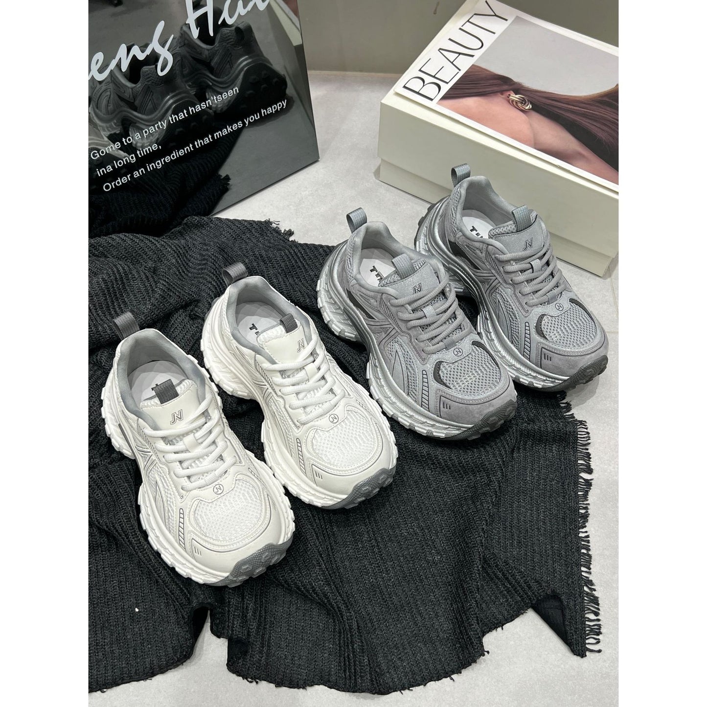 Women's One Mien Platform Dad Early Spring Sports Casual Shoes