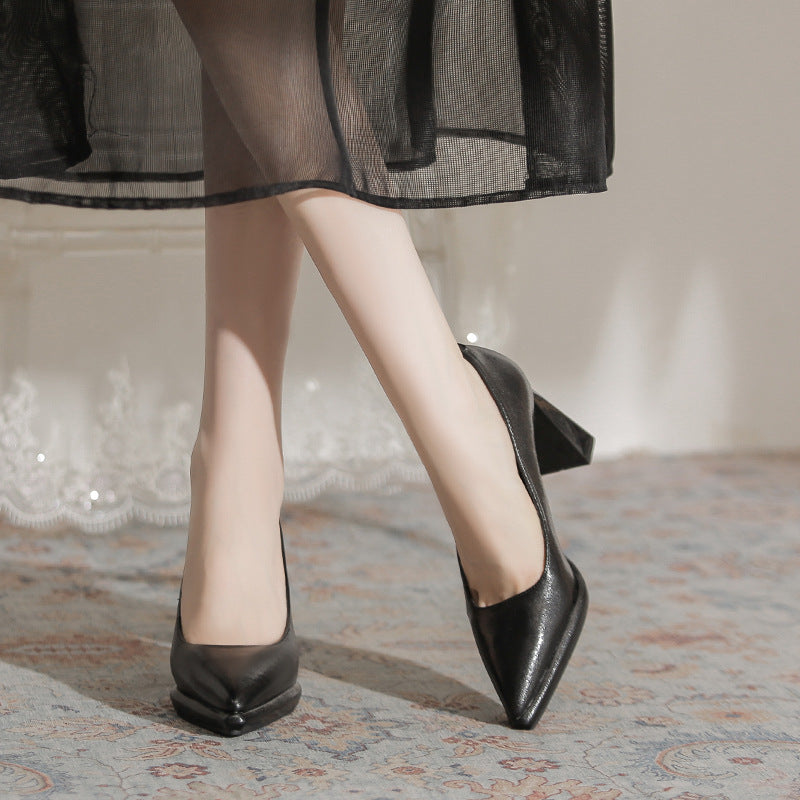 Women's Platform High French Fashionable Professional Chunky Sexy Temperament Women's Fashion Shoes