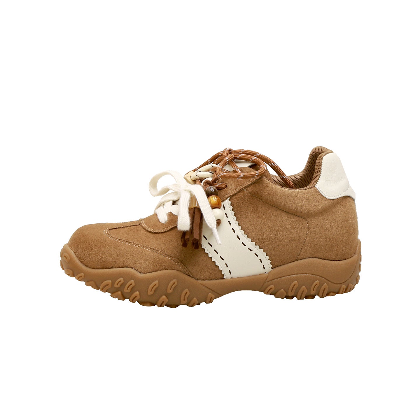 Women's Height Increasing Insole Crescent Thick Bottom Mandarin Casual Shoes