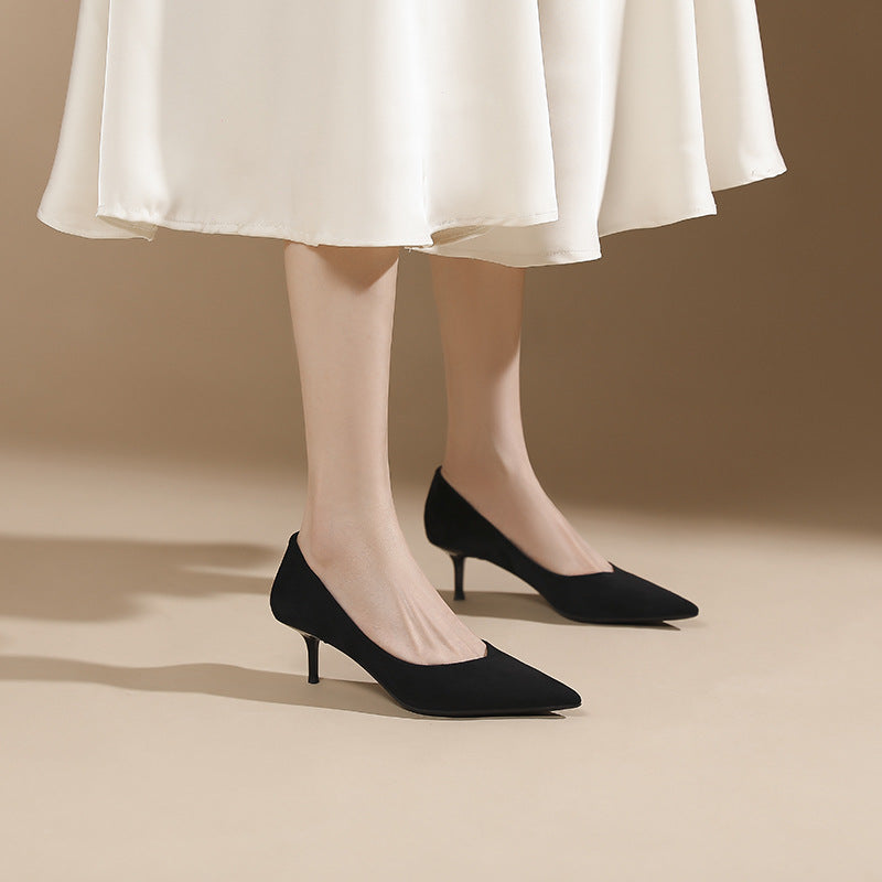 Women's High Pointed Stiletto Not Tired Feet Pumps Temperament Korean Style Women's Fashion Shoes