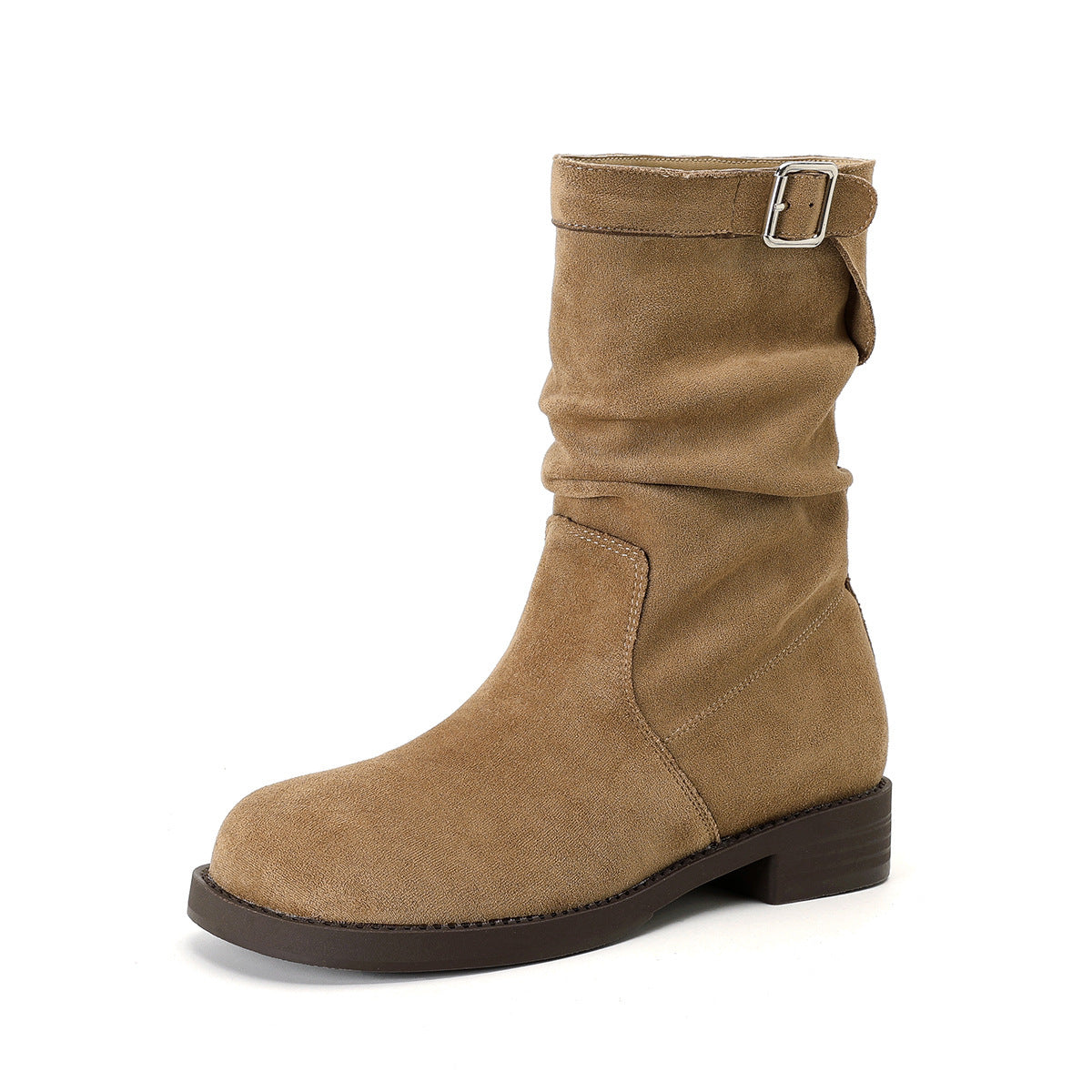 Women's Retro British Style Martin Dress Fashionable Elegant Sleeve Women's Leather Boots