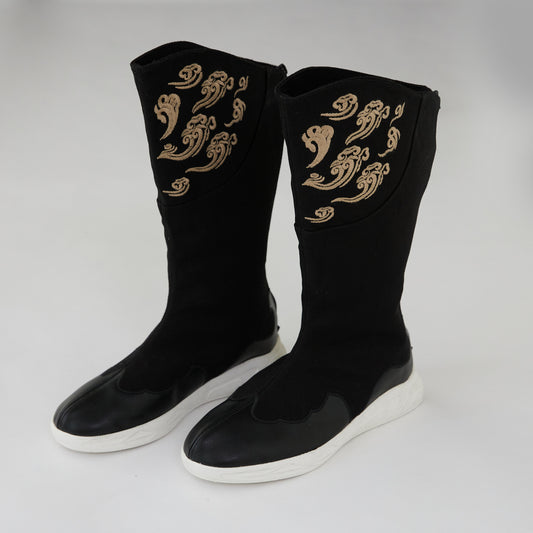 Men's Retro Ethnic Style Cotton Colorful Cloud Boots