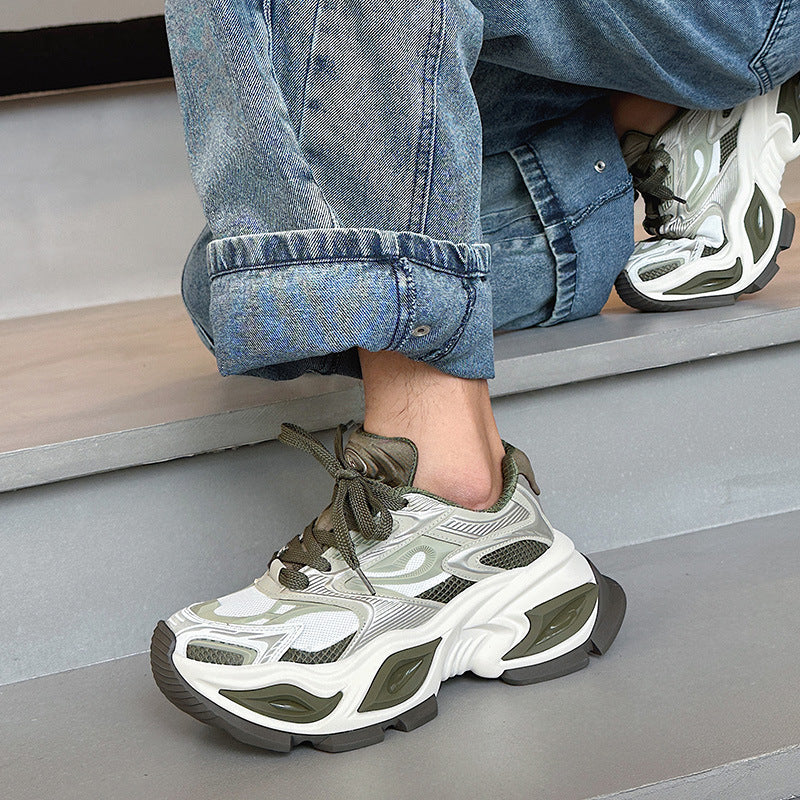 Breathable Couple Style Dad Platform Tide Height Increasing Casual Shoes