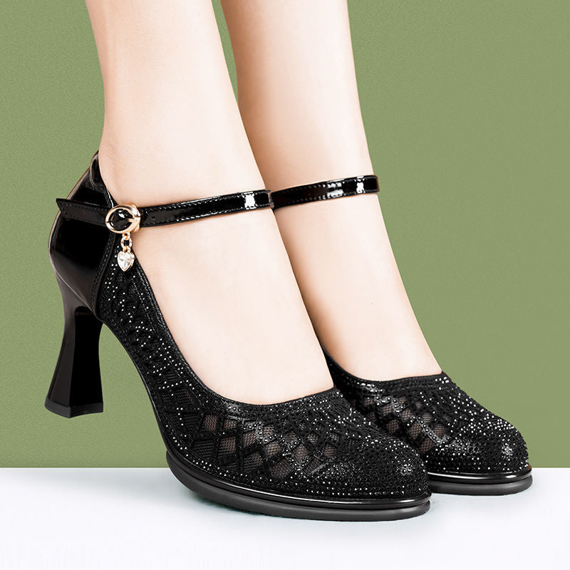 Women's Authentic Hollow Out Mesh Performance High Diamond Women's Fashion Shoes
