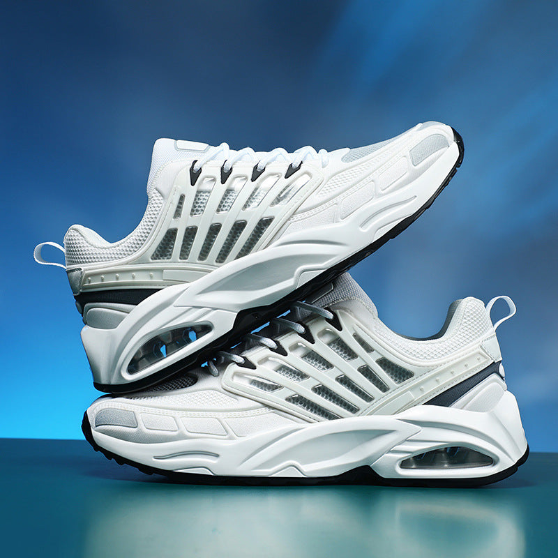 Men's Flying Woven Summer Breathable Increased Running Trend Super Popular Daddy Men's Sports Shoes