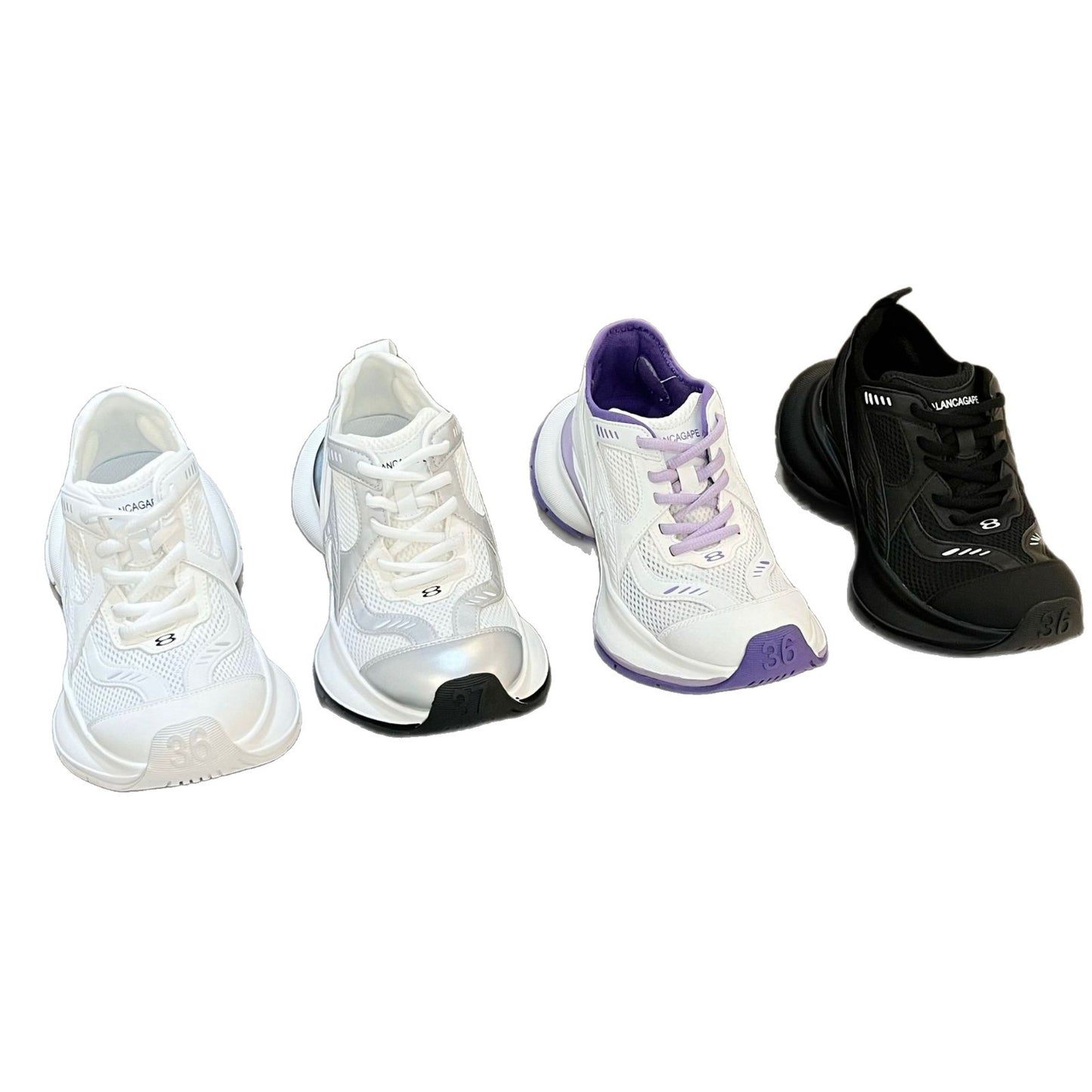 Women's Summer Breathable Mesh Surface Multicolor Dad Platform Increased Lightweight Exercise Women's Sports Shoes