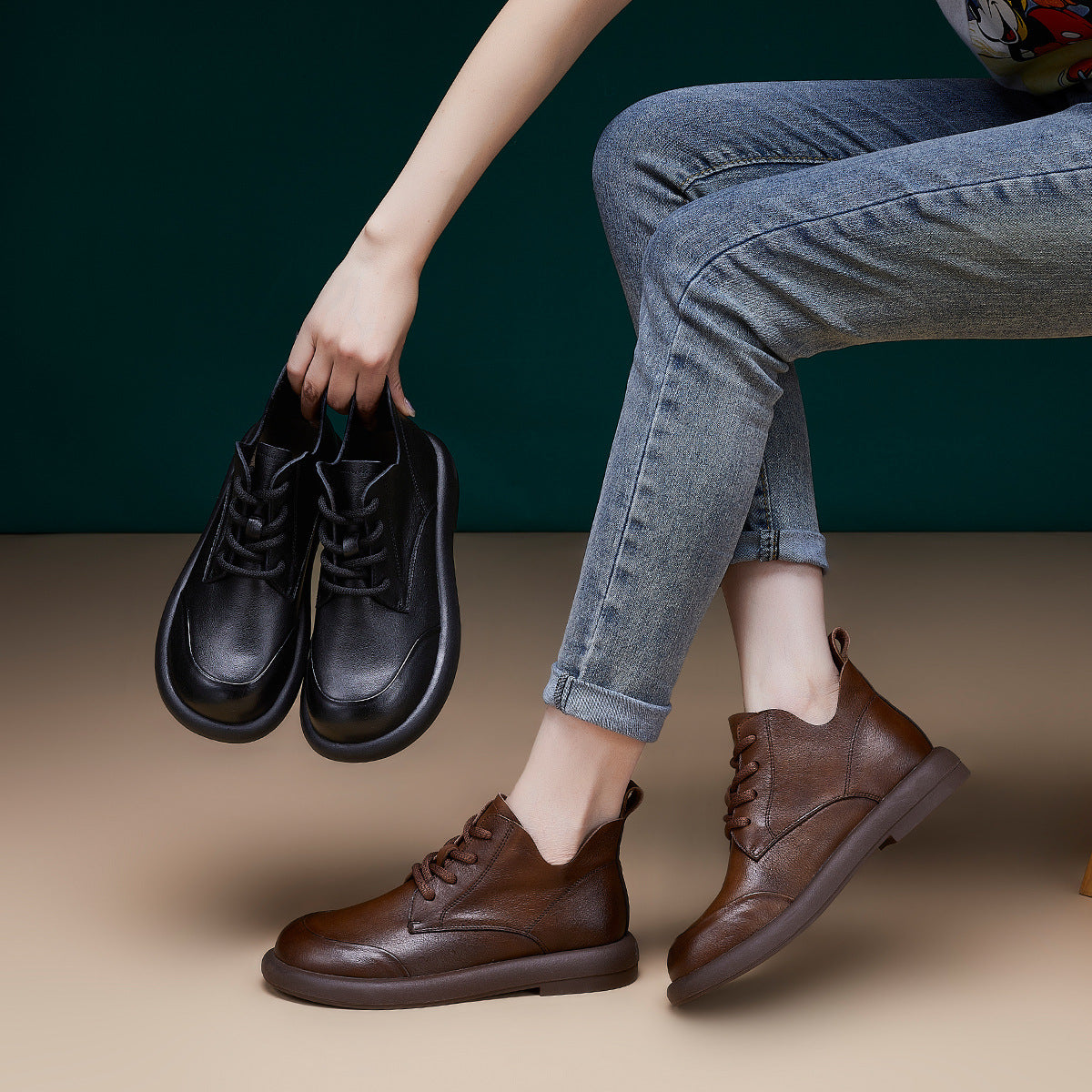 Women's & Men's Platform Martin First Layer Calf Veet Boots