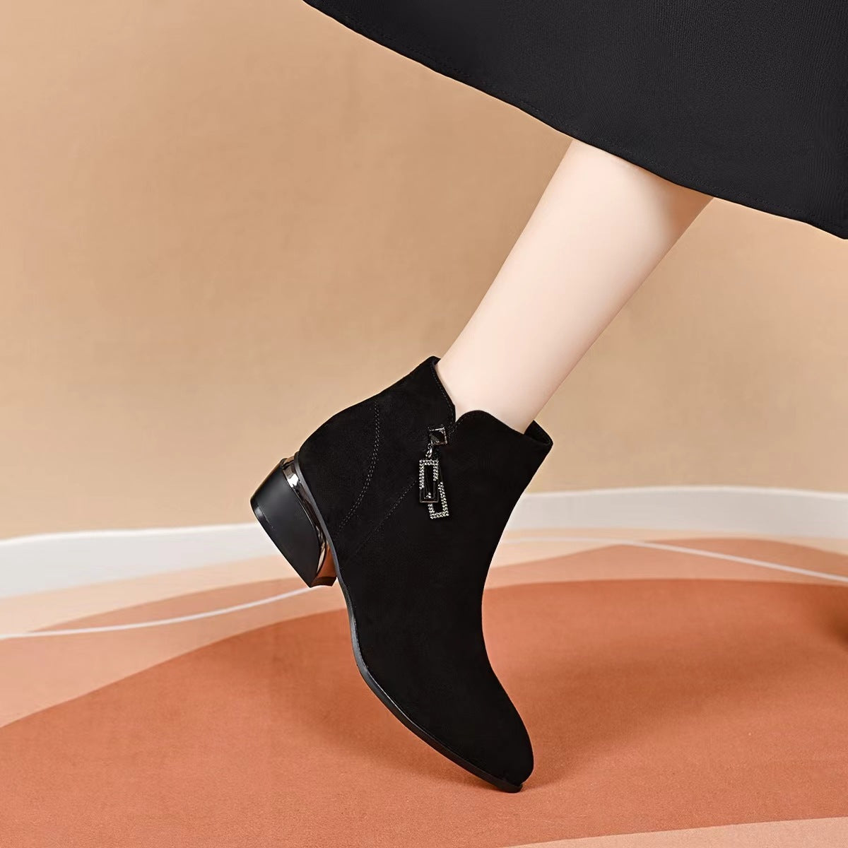 Children's Suede Short Tube Fashion Mature High Women's Leather Boots