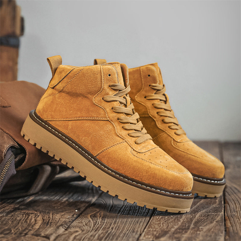 Men's Genuine Plus Size American Retro Widened Fattened Sneakers