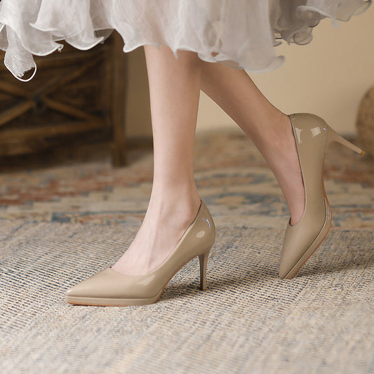 Women's Waterproof Platform High Autumn Pointed Stiletto Heels