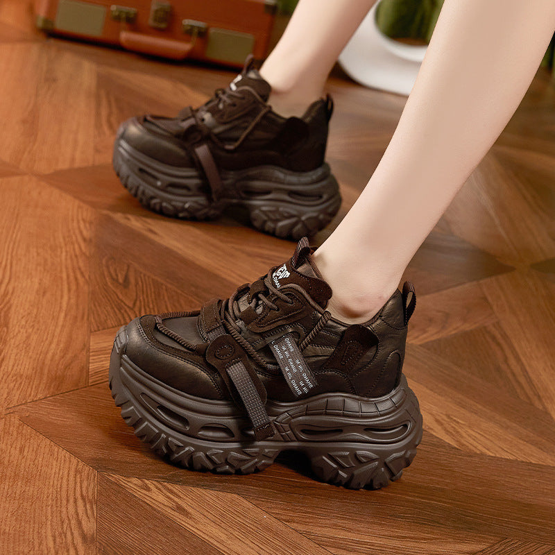Women's Platform Dad Spring Lightweight Fashionable Height Increasing Women's Sports Shoes