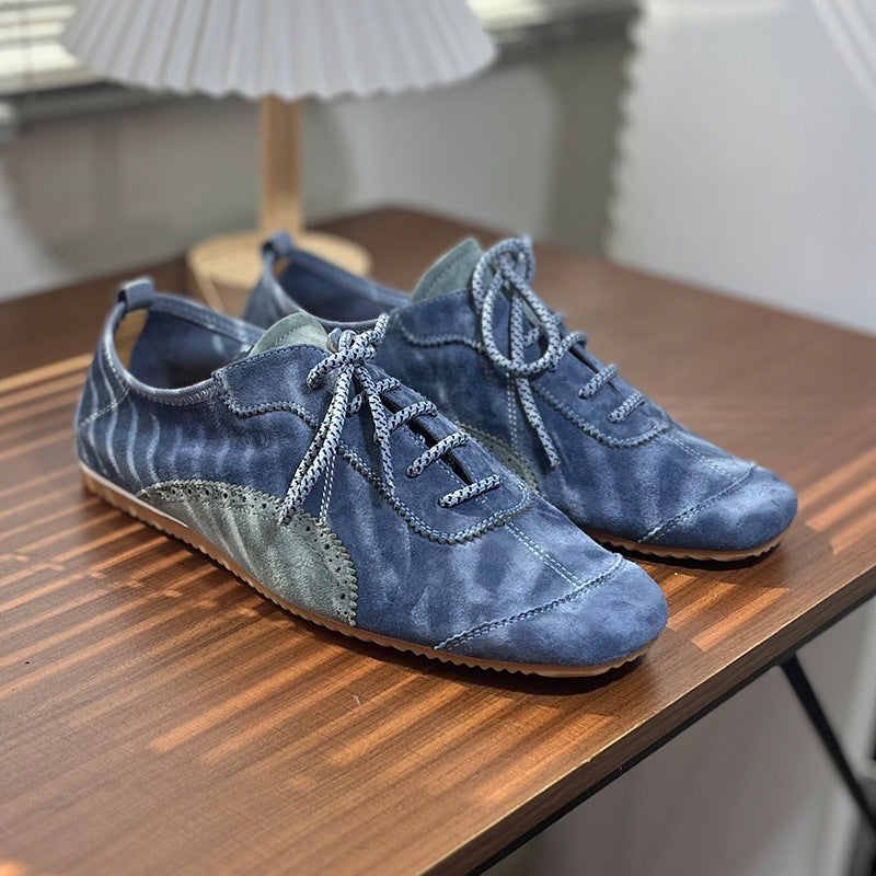 Vintage Soft Bottom Lightweight German Training Autumn Men's Casual Leather Shoes
