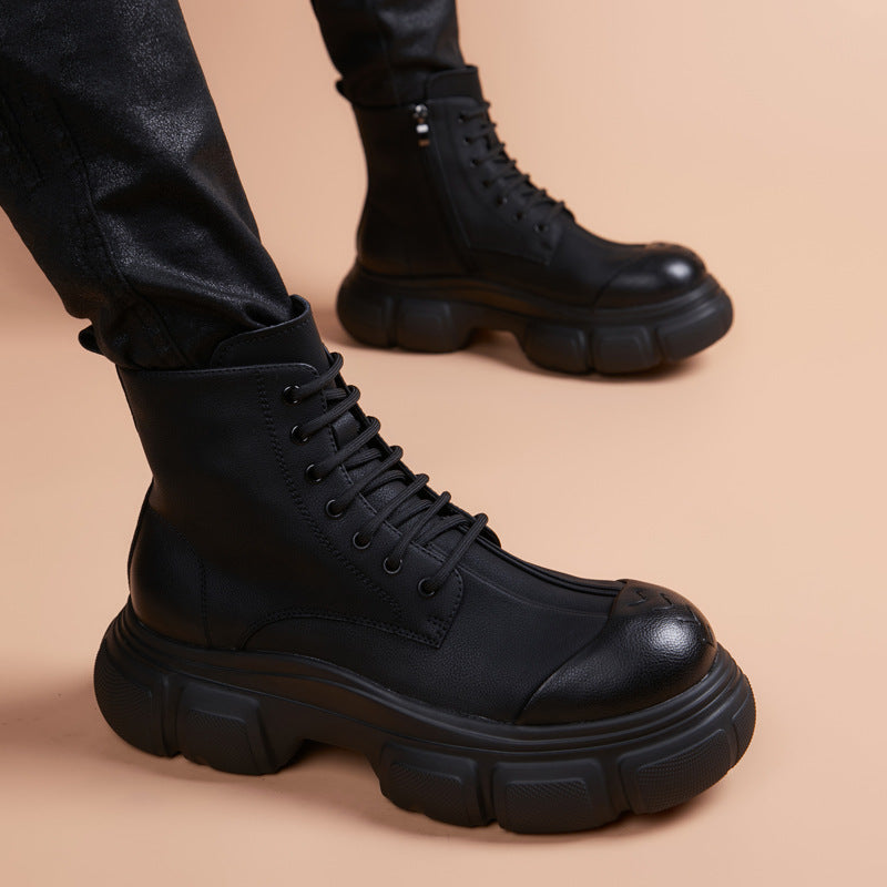 Men's Cool Handsome Korean Worker British Platform Men's Martin Boots