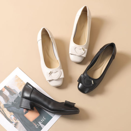 Women's Buckle Low Top Shallow Mouth Mother Women's Fashion Shoes