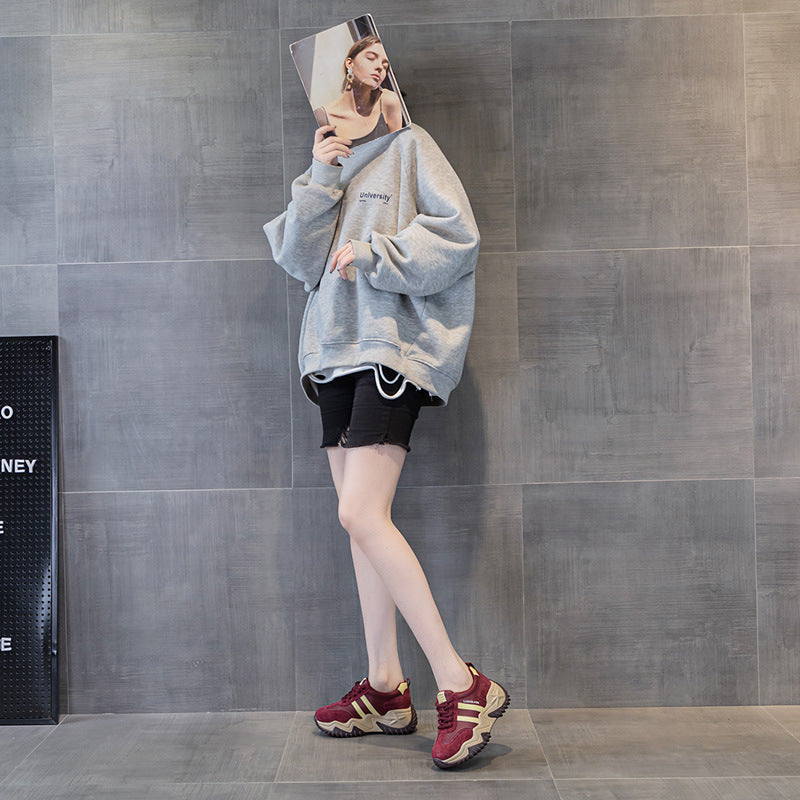 Women's Retro Style Soft Bottom Platform Men's Shoes