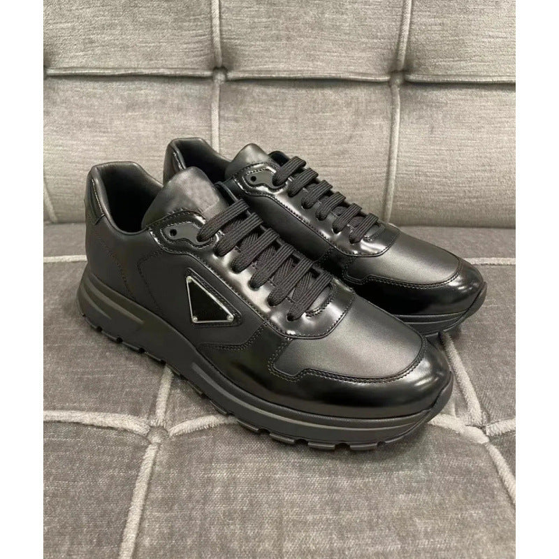 Summer Trendy Low Cut Cowhide Joint Business Leisure Tourist Men's Sports Shoes