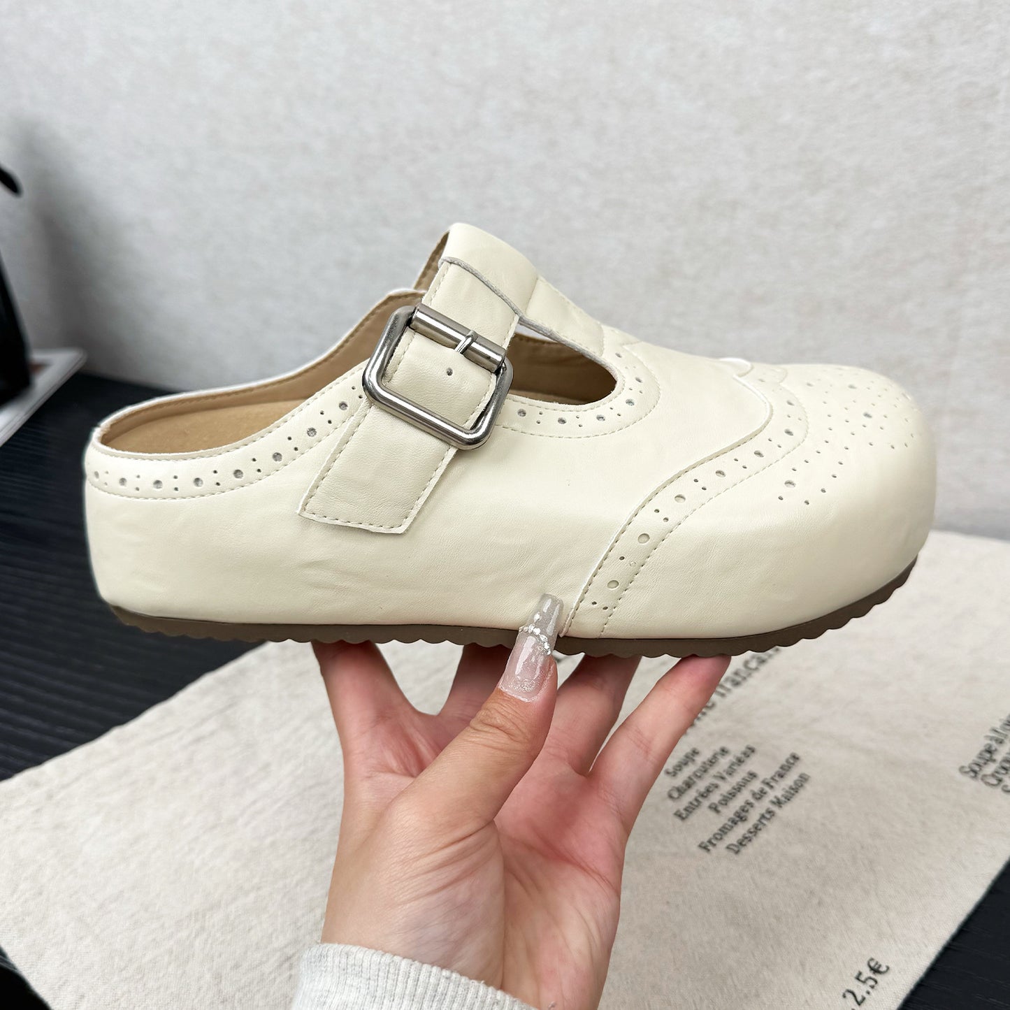 Women's Easy Matching Thick Bottom Toe Cap For Frosted Soft Women's Casual Shoes