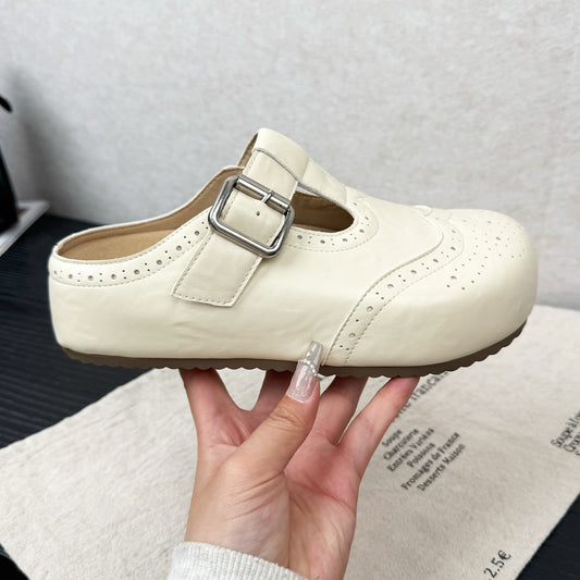 Women's Easy Matching Thick Bottom Toe Cap For Frosted Soft Women's Casual Shoes