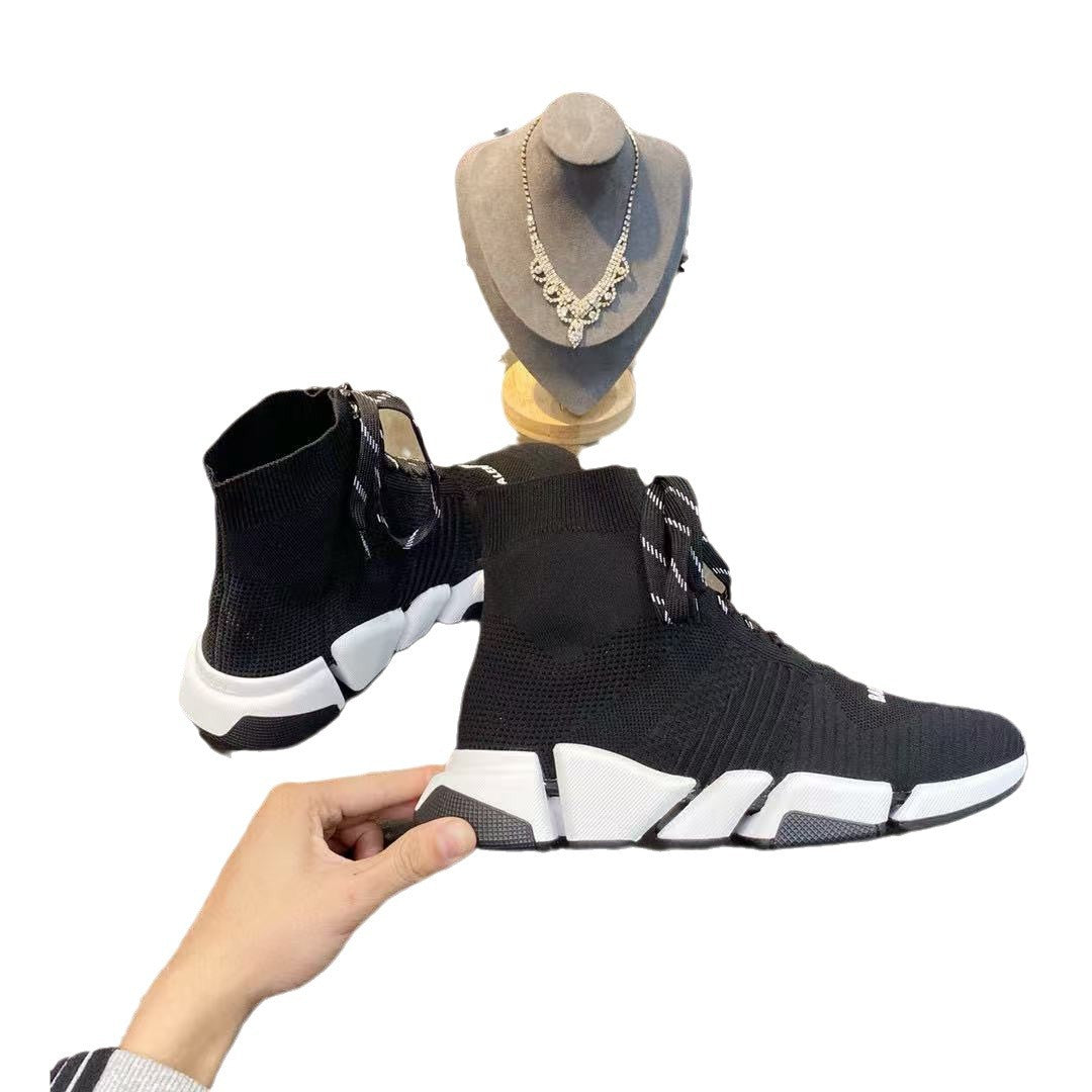 Women's & Men's Stretch Sock Super Popular Flat B- Home Sports Casual Shoes