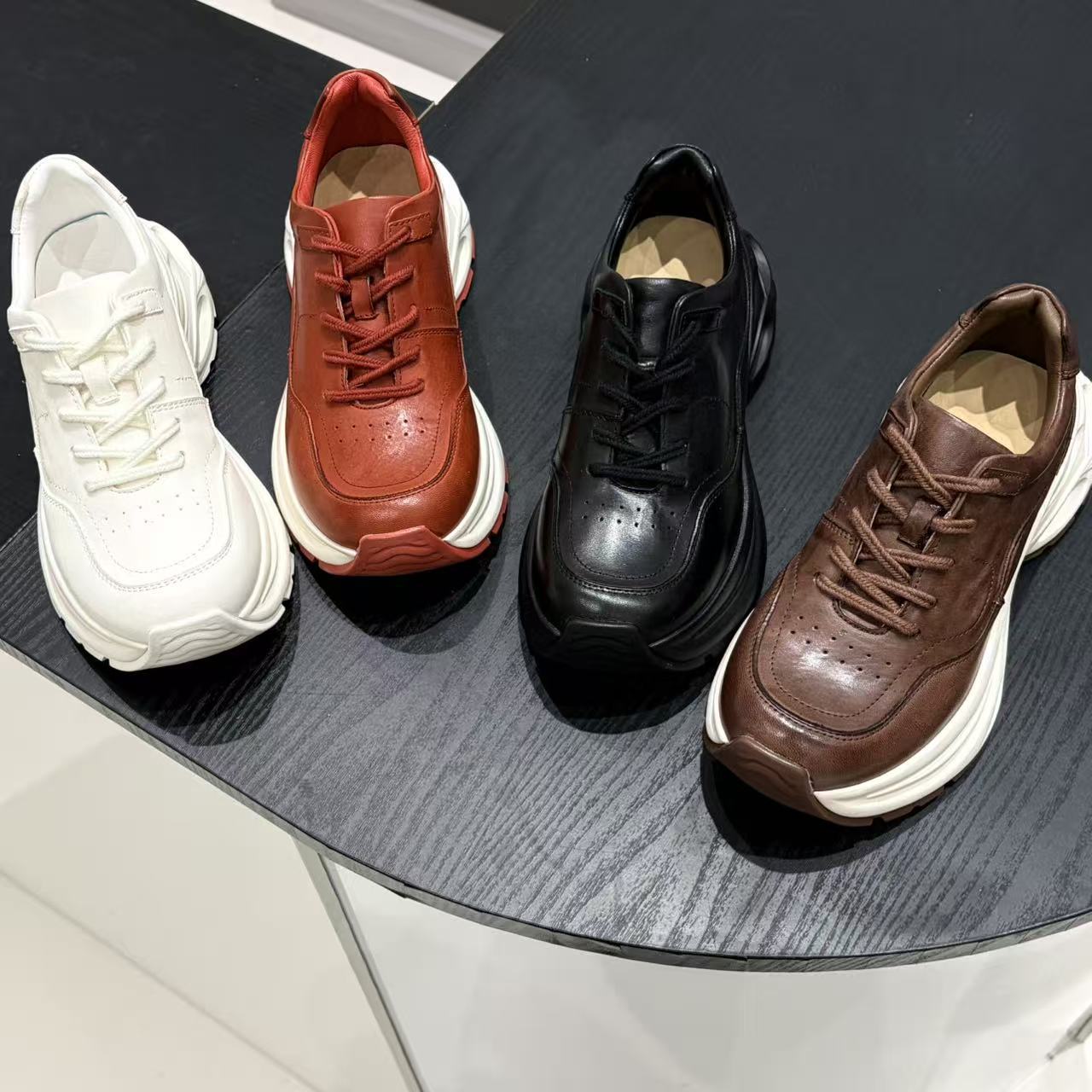 Women's Horse Dad Autumn Genuine Thick Bottom Small Height Women's Sports Shoes
