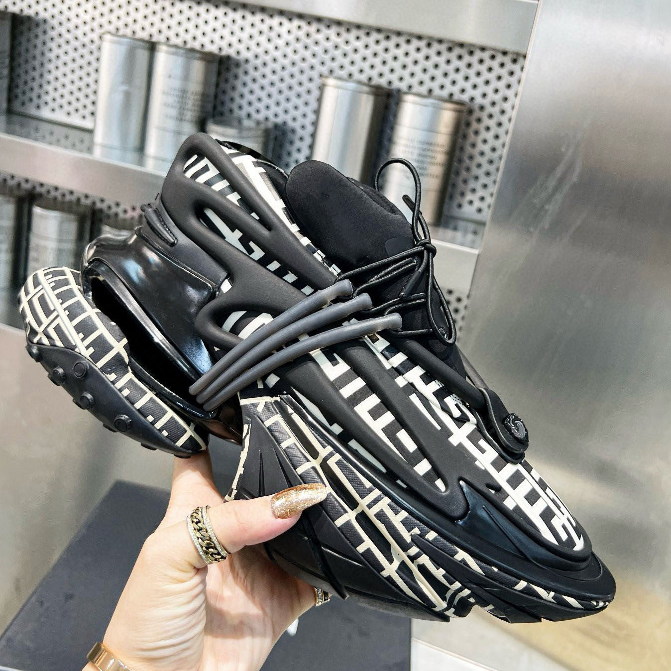 Women's & Men's Space Spacecraft Shock Absorption Dad Submarine Men's Sports Shoes